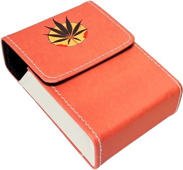 TIL CIGARETPAKKE. Elegant Øko-Læder Cigaretetui med Magnetisk Lukning