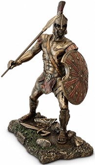 ACHILLES. Statuette af helten trojanerkrigen til hjemmet dekoration