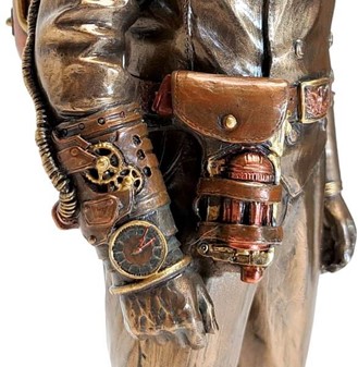 Steampunk Aeronaut Figur: Unikt Bronze Kunstværk til Indretning