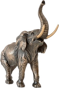 Elefantfigur Bronze. Smuk dekoration, symbol på lykke og velstand