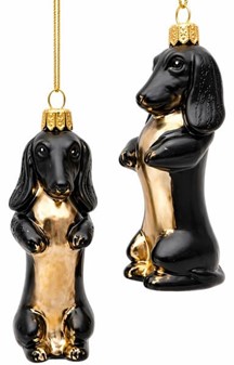 En gravhund på et juletræ? Hvorfor ikke. Glasbrun gravhund fra Polen