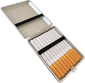 Bedste Cigaretetui til 20 Stk. Billig - Unikt Indianer og Ulv Motiv