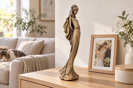 Bedste Bryllupsgave. Tidløs elegance - eksklusiv bronze brudefigur