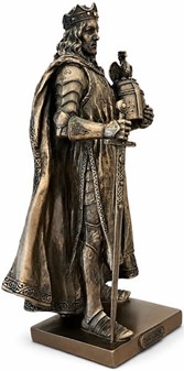 GAVER TIL MÆND. Flot dekorativ bronze figur af Kong Arthur
