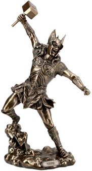 Thor Figur med Mjølner – Eksklusiv Statue til Det Moderne Hjem