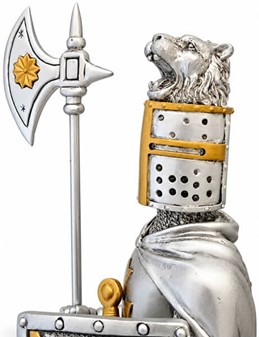 HISTORISKE FIGURER. Tempelridder - unik middelalder ridder skulptur