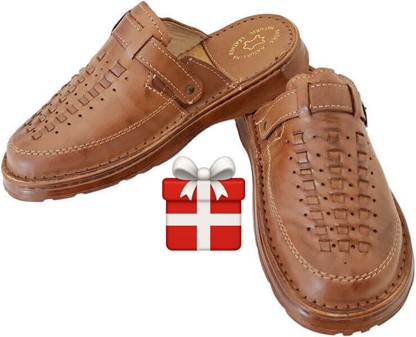 SANDALER. Moderne, billige herresandaler ægte læder med en gummisål