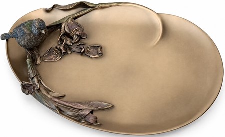 Elegant Art Nouveau pyntefad med fugl. Perfekt til stilfuld dekoration