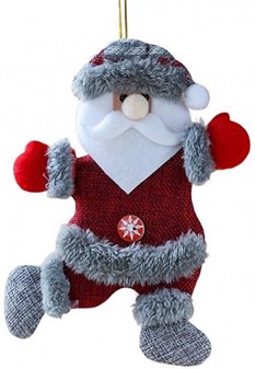 Juletræsophæng. Julemand, bamse og rensdyr i julekostumer. H: 17 cm