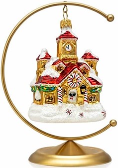 Rådhus på juletræet? Kun i form af en blæst dekorative glas figur