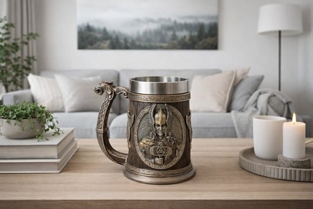 Eksklusivt Ølkrus med Nordiske Guder – Drik med Odin og Thor