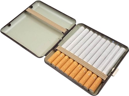 Majestætisk cigaret etui – ørne-design, metal, 20 stk kapacitet