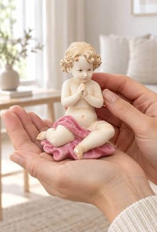 ENGEL FIGUR. Charmerende porcelæn figur. Et symbol på ro og skønhed