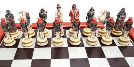 FØDSELSDAGSGAVE TIL HAM. Spændende skak med samurai krigere figurer