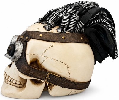 Steampunk kranie figur. Unik dekoration og smuk gave til ham