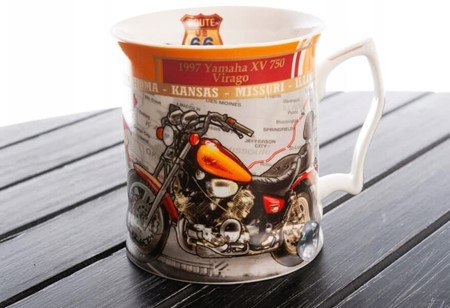 PORCELÆNSKRUS. Eksklusivt Yamaha XV 750 krus i metal gaveæske