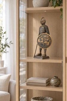 Ridderfigur i Bronze: Ægte Historisk Elegance til Dit Hjem