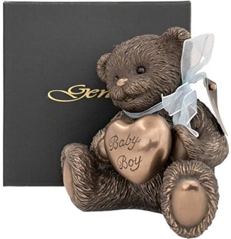 Smuk romantisk bamse figur i bronze – unik gave til hende