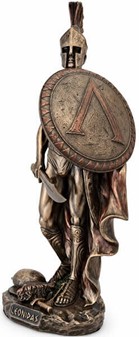 Eksklusiv bronze statuette af Kong Leonidas – Helt til din hylde