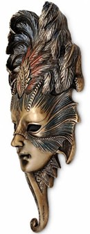 BILLIG VÆGDEKORATION. Bronzebelagt venetianske maske, bolig ting
