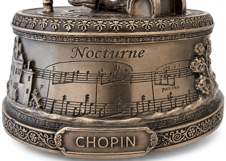 Eksklusiv Chopin Spilledåse Figur. En Tidløs Gave til Musikelskeren
