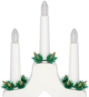 ADVENTSSTAGE MED 7 LED LYS. Flot julepynt, batteri julestage hvid