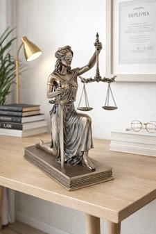Eksklusiv Justitia figur. Perfekt gave til jurister og nyuddannet