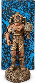 DEKORATION HJEMMET. Steampunk Veronese figur af døde dykker med LED