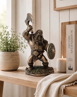Frygtløs Vikingekriger. Humoristisk Dekorativ Figur til Hjem og Kontor
