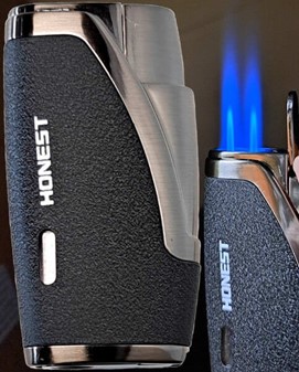 Premium Stormlighter med Dobbelt Jet Flamme og Cigar Cutter Punch