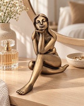 Lille figur, stor følelse. Bronzeinspiration af siddende nøgen pige