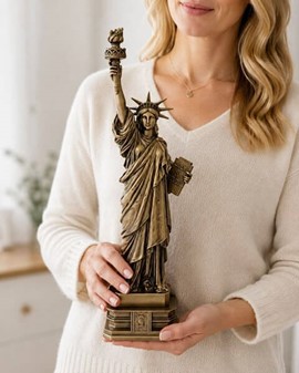 Frihedsgudinden Figur i Bronze – Eksklusiv Julegave til Hjemmet