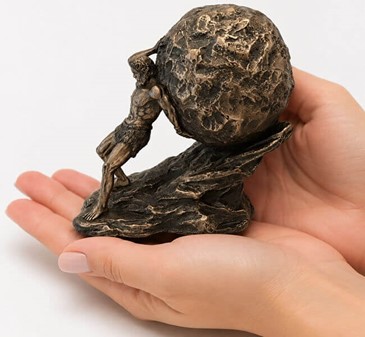 Sisyfos Bronze Figur. Et Symbol på Vedholdenhed og Dekorativ Elegance
