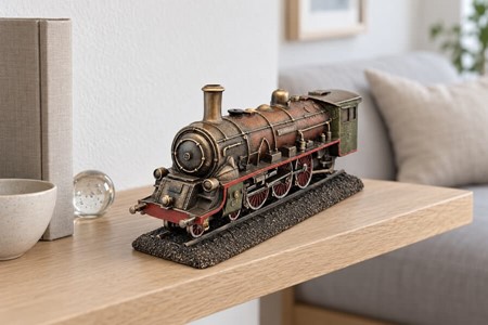 Steampunk Damplokomotiv Figur – En nostalgisk rejse i miniature!