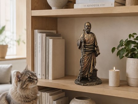 SOKRATES. En unik bronze figur af antikkens største filosof fra Athen