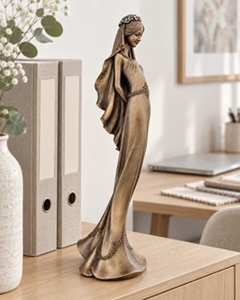 Bedste Bryllupsgave. Tidløs elegance - eksklusiv bronze brudefigur