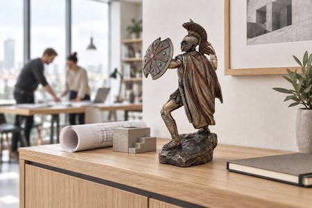 GRÆSK MYTOLOGISK FIGUR. Figur af Achilleus, helten fra trojanerkrigen