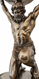 Atlas figur med ur. Et kunstværk og elegance, der beriger dit hjem