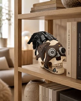Steampunk kranie figur. Unik dekoration og smuk gave til ham
