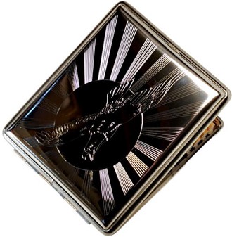 CIGARET ETUI METAL. Stort etui med forstærket kant til 26 cigaretter