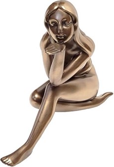 Lille figur, stor følelse. Bronzeinspiration af siddende nøgen pige