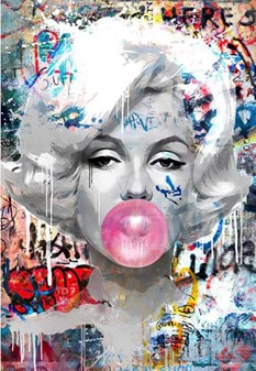 Krus med Marilyn Monroe Billede. Porcelænskrus med ikoniske Graffiti
