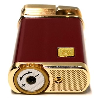 VALENTINSGAVE TIL HENDE. Rød gas lighter med gylden farve finish