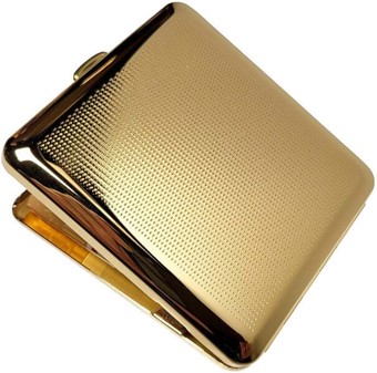 KØB JULEGAVE. Fantastisk forgyldt cigaretetui til standard cigaretter