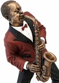 Unik Jazz Saxofonist Figur. Kunst, Passion og Perfekt Gave til Musiker