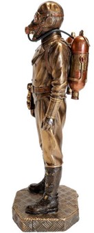 Steampunk Aeronaut Figur: Unikt Bronze Kunstværk til Indretning