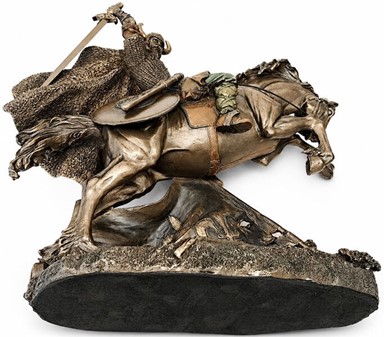 Dekorativ Viking Figur på Hest – Perfekt Gave til Far, der Har Alt