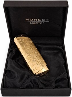 GAS LIGHTER. Eksklusiv Guld Lighter med Jet Flamme