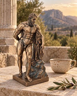 Monumental Herkules figur. Styrke, kunst og luksus til dit hjem