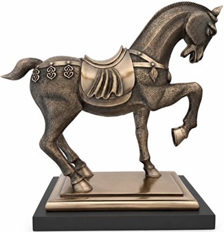 Gave til Rytter. Bronze Hestefigur. Symbol på Styrke, Frihed, Skønhed